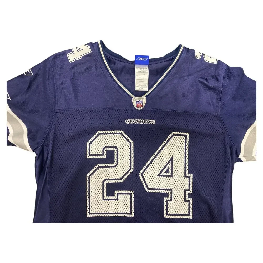 Marion Barber Reebok Dallas Cowboys #24 NFL Equipment Jersey Womens Large
